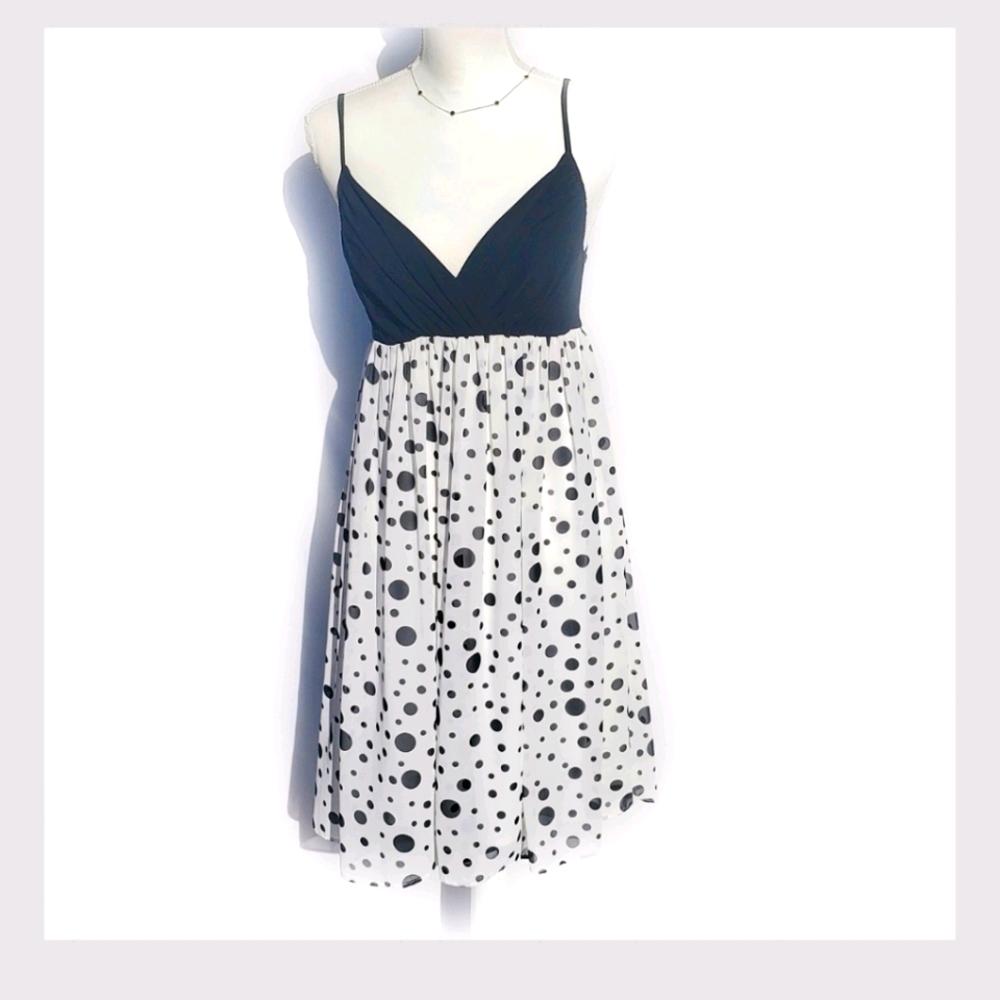London Times Fit & Flare Spaghetti Strap Dress